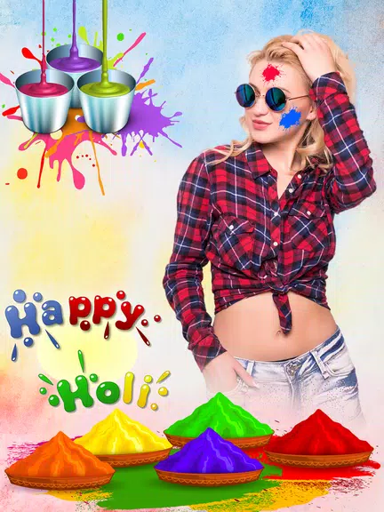 Happy Holi Video Maker 螢幕截圖 0
