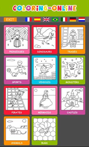 COLORING ONLINE 螢幕截圖 0