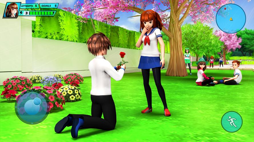 School Love Life: Anime Games Captura de pantalla 1