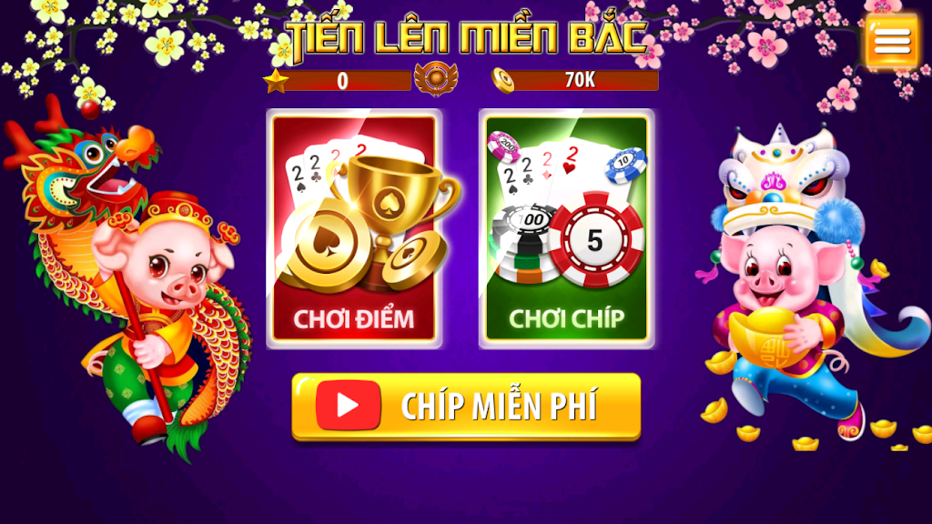 Tien Len Mien Bac - Tien Len Dong Chat Dong Mau スクリーンショット 0