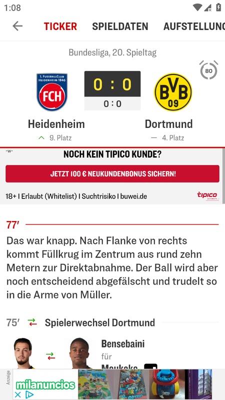 kicker Fußball News Capture d'écran 1