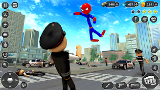 Stick Rope Hero Superhero Game Screenshot 3