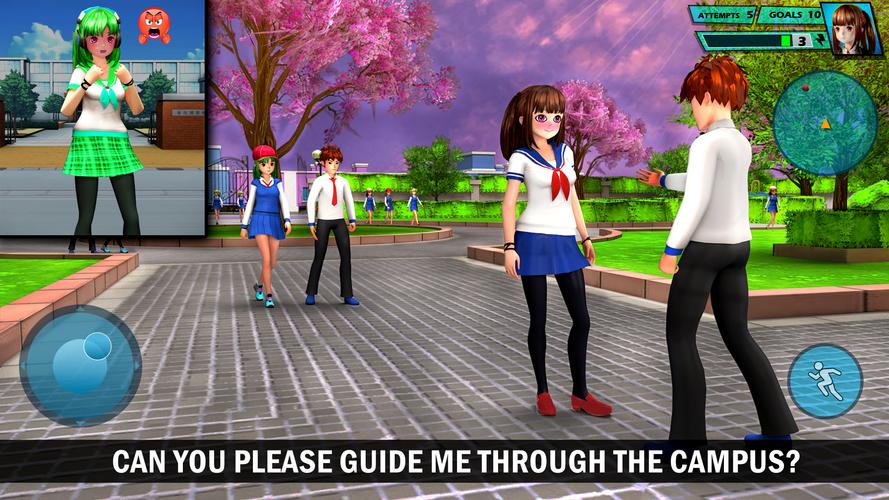 School Love Life: Anime Games Captura de pantalla 2
