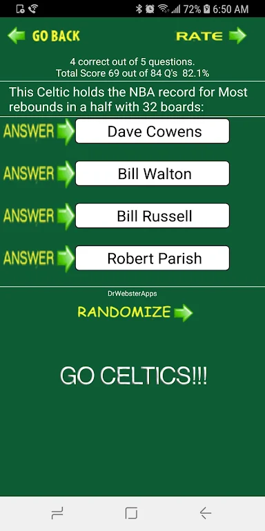 Trivia & Schedule Celtics fans Ảnh chụp màn hình 1