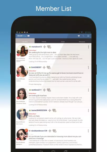 DroidMSG - Chat & Video Calls Tangkapan skrin 0