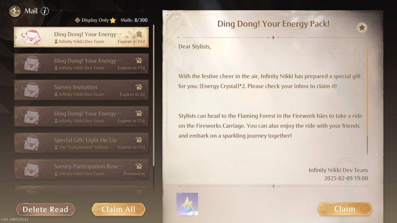 Checking Game Mail for Free Rewards