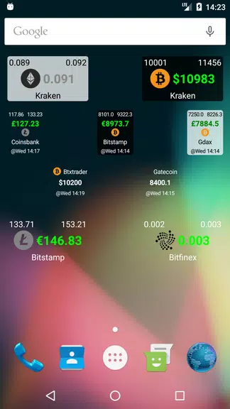 Bitcoin Ticker Widget Zrzut ekranu 0