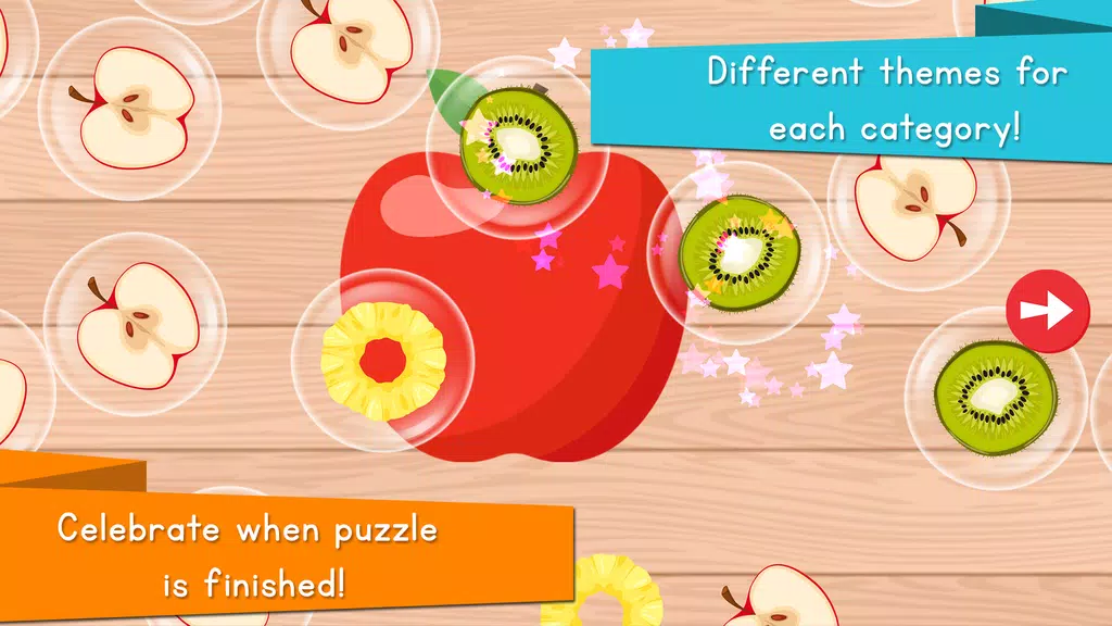 Schermata Food Puzzle for Kids 1