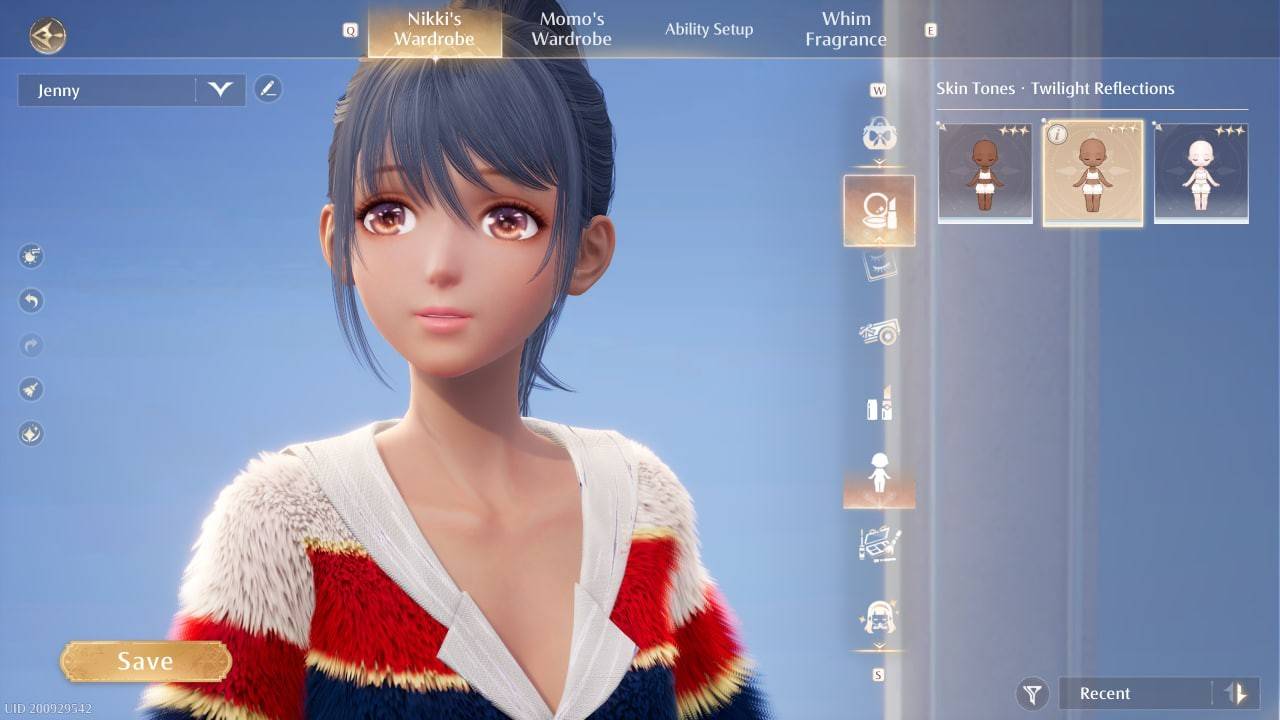 Skin Tone Options