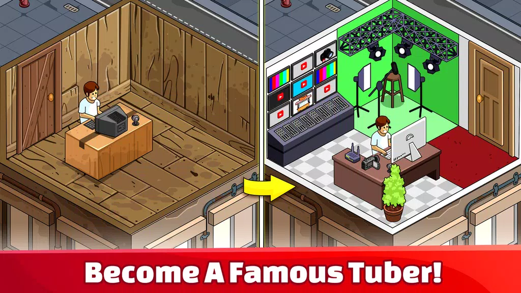 Tube Tycoon - Tubers Simulator Zrzut ekranu 0