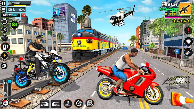 Police Motor Bike Crime Chase スクリーンショット 1