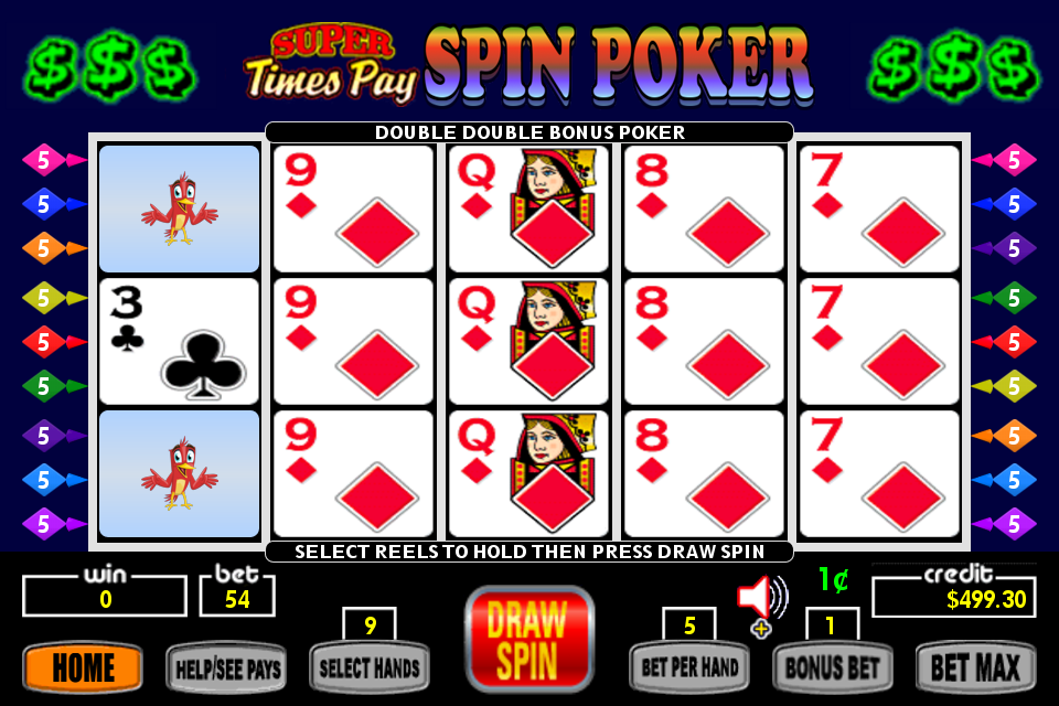 Super Times Pay Spin Poker - FREE Zrzut ekranu 2