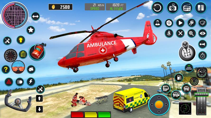 Heli Ambulance Simulator Game スクリーンショット 1