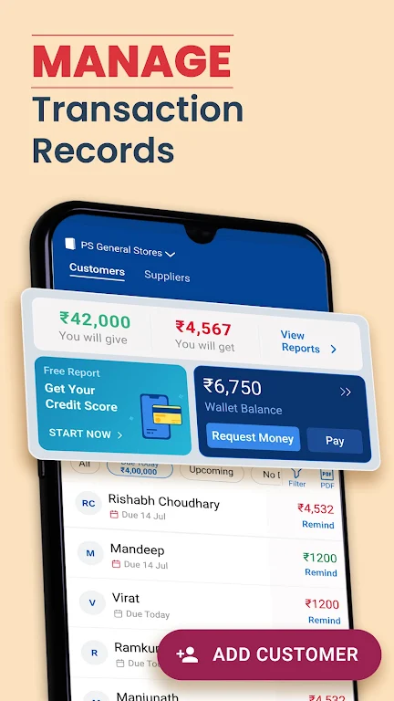 Khatabook Credit Account Book Tangkapan skrin 0