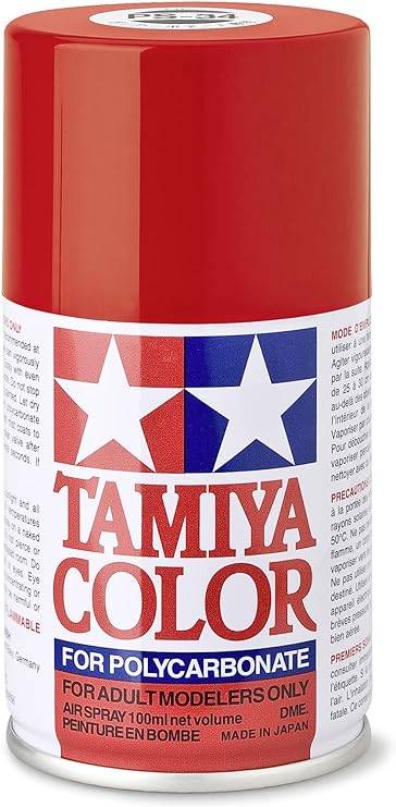 Tamiya Tamiya 86034 PS-34 peinture en aérosol rouge vif, 100 ml de pulvérisation