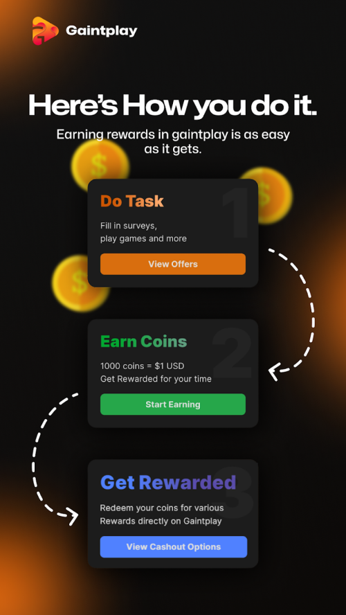 Gaintplay - Make Money Now स्क्रीनशॉट 0