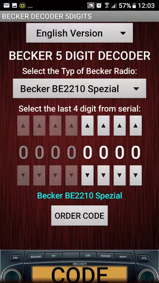 Becker 5Digit Radio Code Screenshot 2