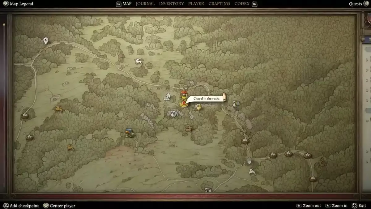 Map Leading to First Armor Piece