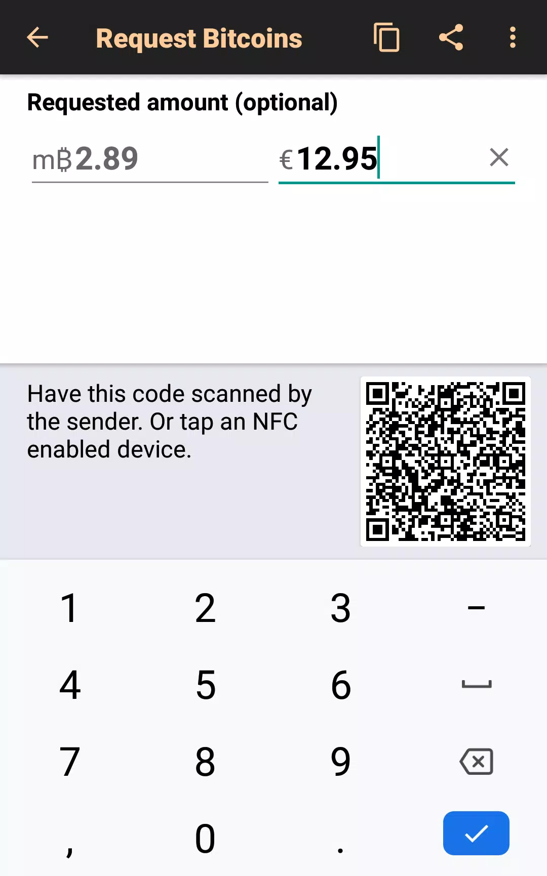Schermata Bitcoin Wallet 2