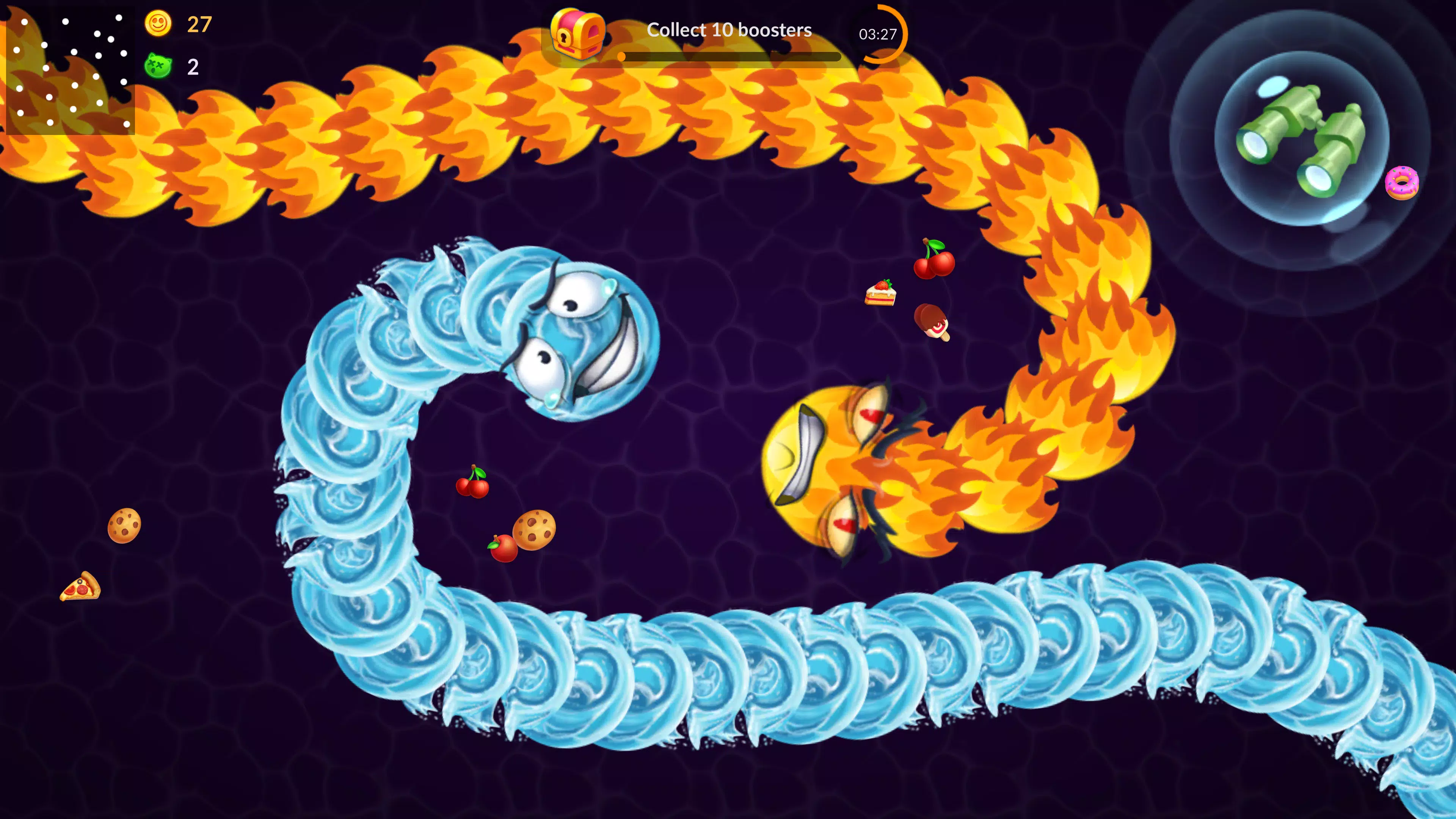 Snake vs Worms: Fun .io Zone Screenshot 1