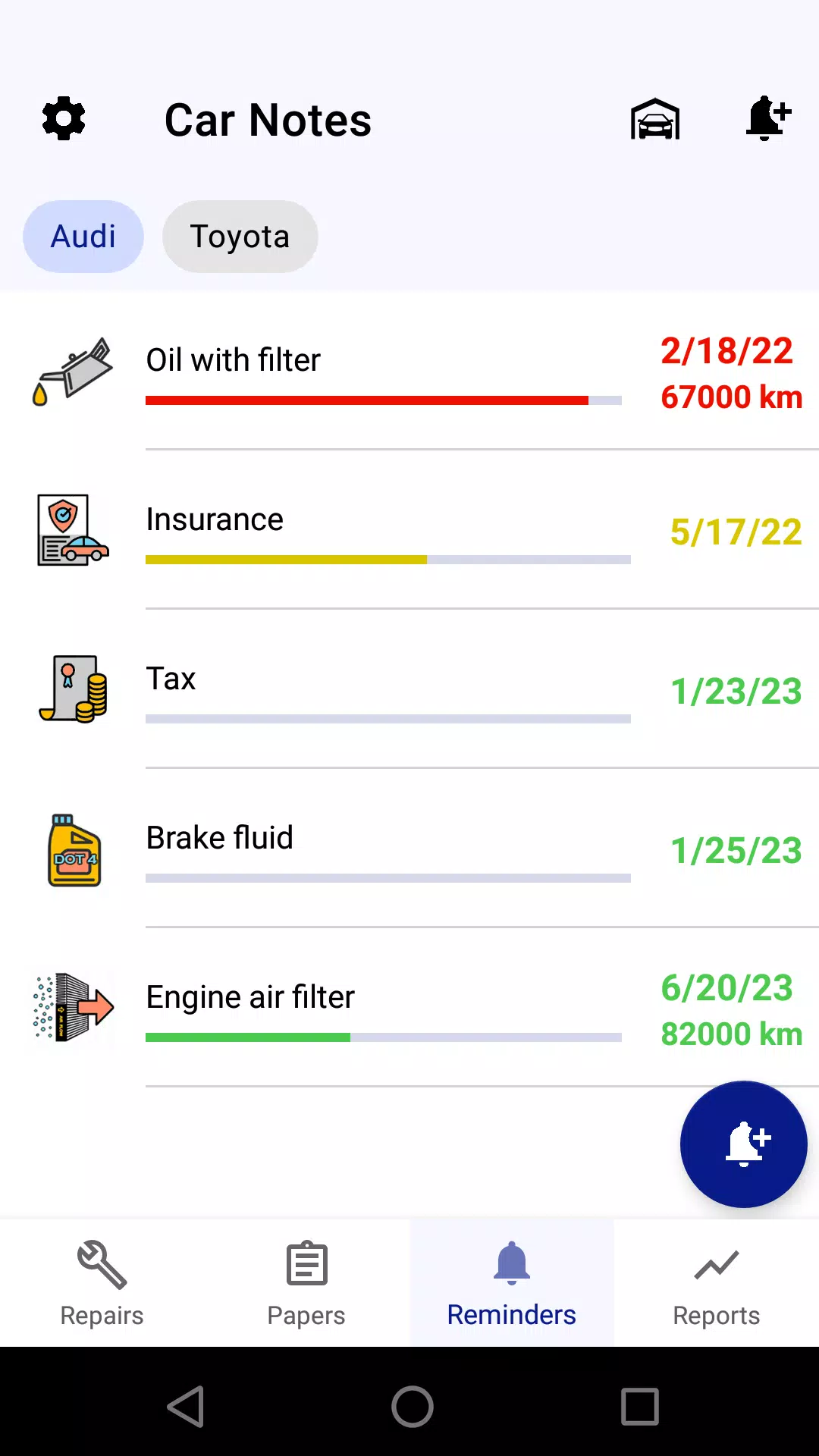 Schermata Car service tracker 2