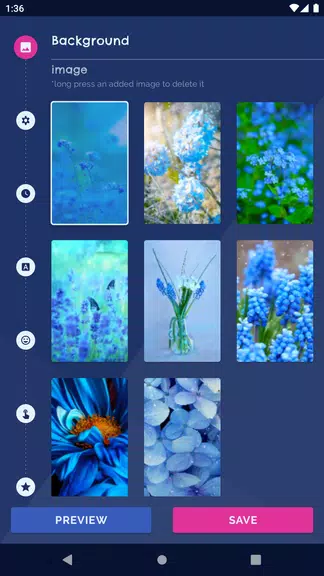 Blue Flowers Live Wallpaper Captura de pantalla 0