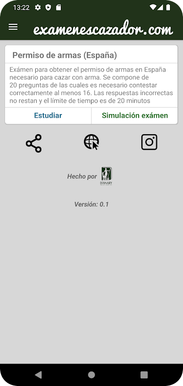 Schermata ExamenesCazador.com 0