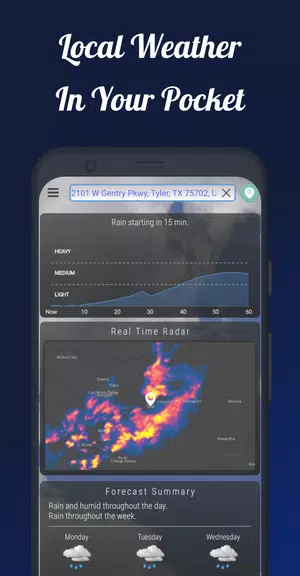 Schermata Dark Sky Tech Weather App 0