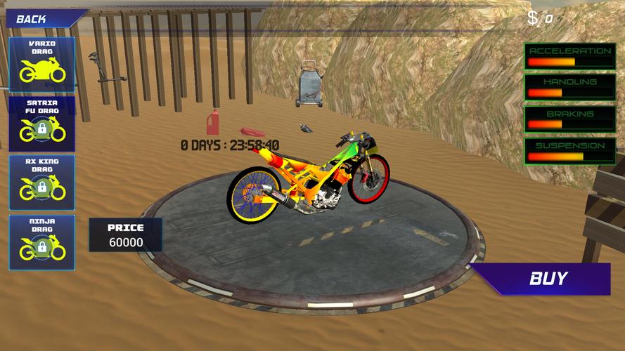 Indonesian Drag Bike Simulator 螢幕截圖 0