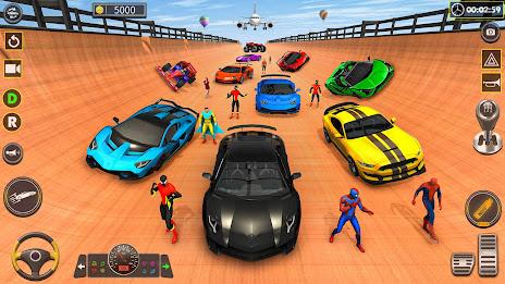 Superhero Game: Ramp Car Stunt 螢幕截圖 1