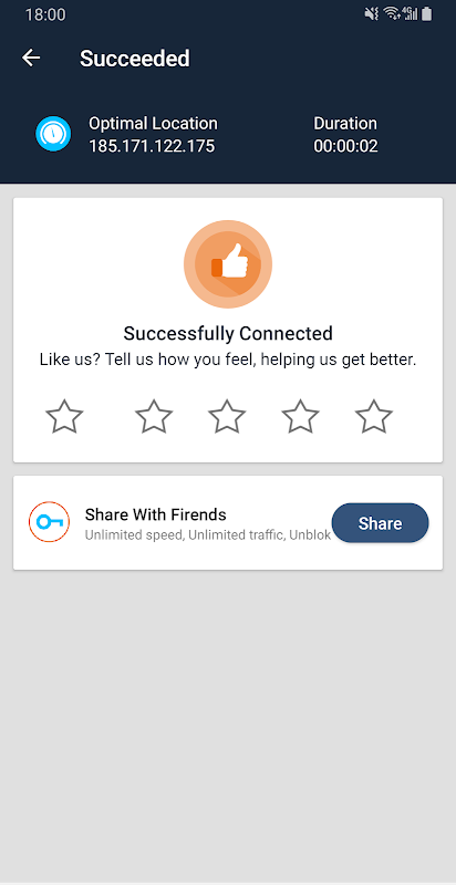 VPN - Unlimited Fast VPN Proxy Schermafbeelding 1
