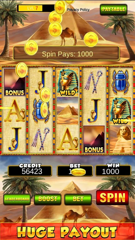Slot Machine: New Pharaoh Slot - Casino Vegas Feel Zrzut ekranu 0