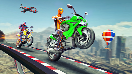 Schermata Super Hero Bike: Racing Game 1