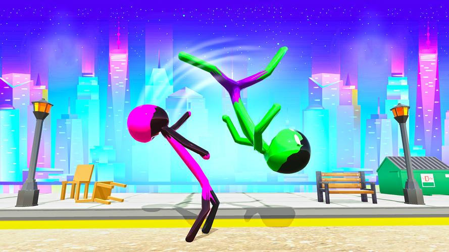 Stickman Ninja Fight: Ropehero Captura de pantalla 1