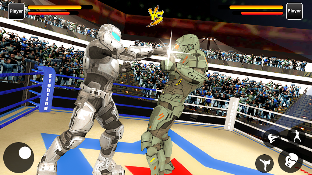 Robot Ring Fighting Real Robot VS Superhero Robot ภาพหน้าจอ 0