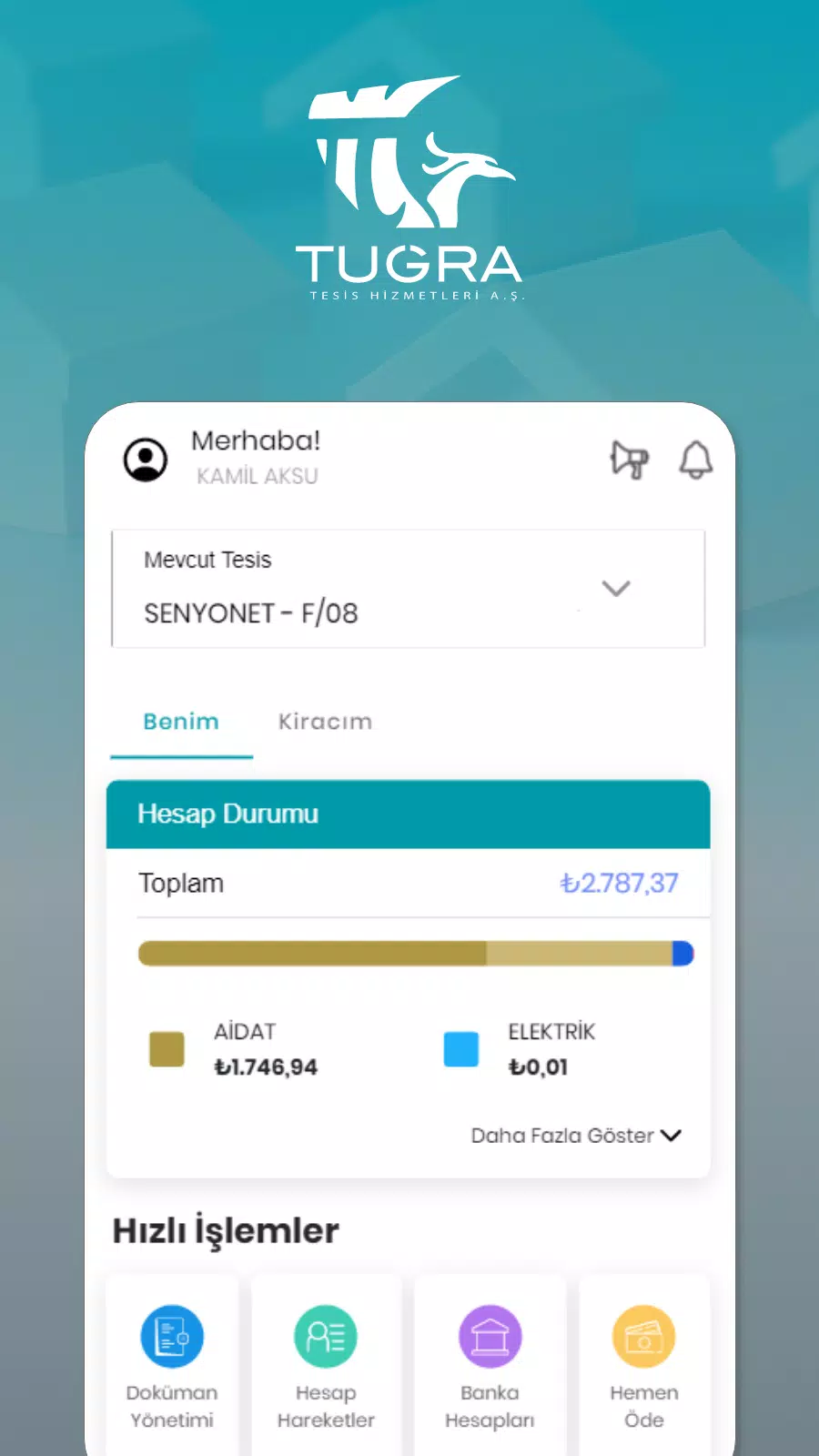 Schermata Tuğra Yönetim 1