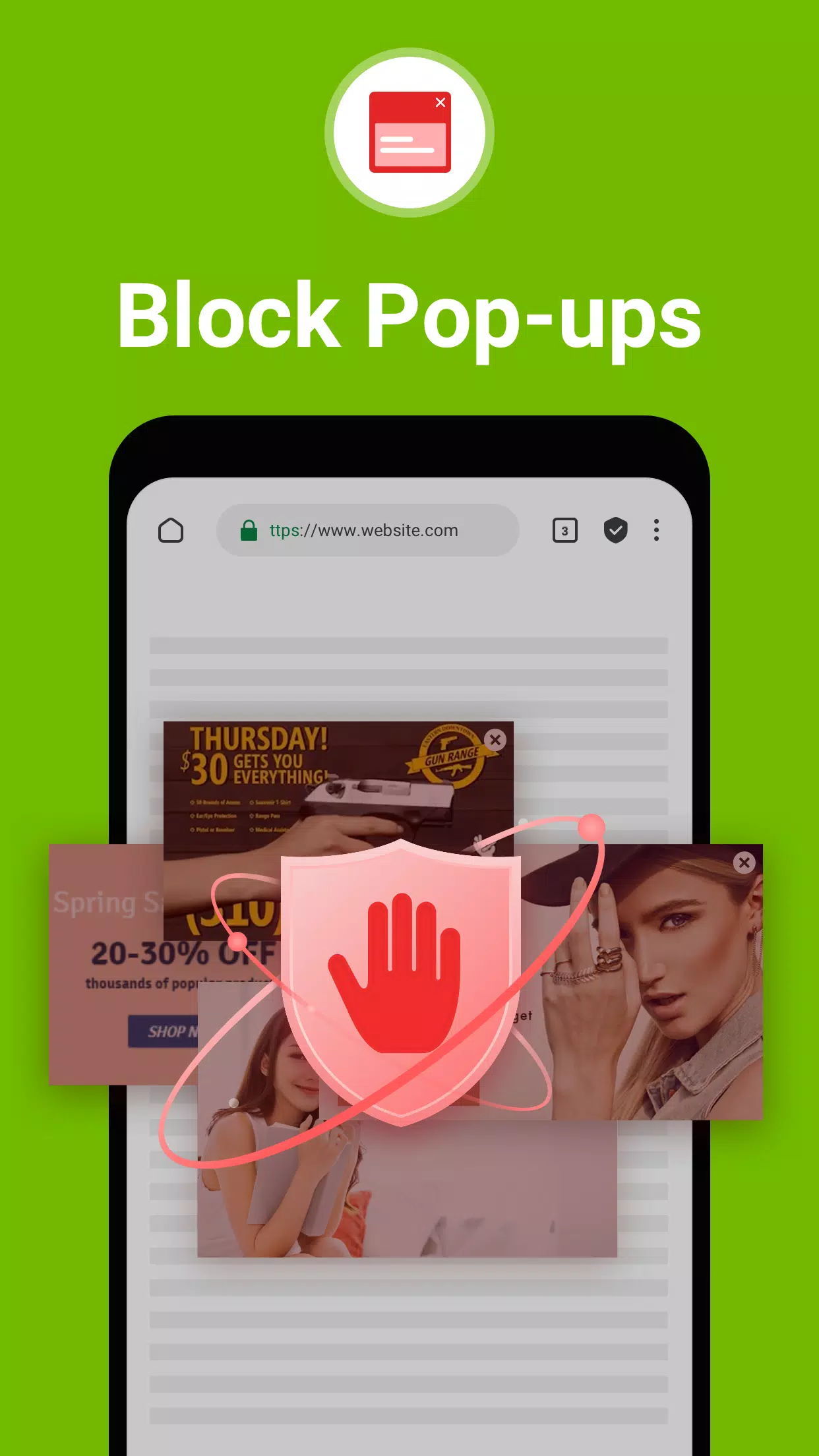 FAB Adblocker Browser:Adblock Schermafbeelding 1