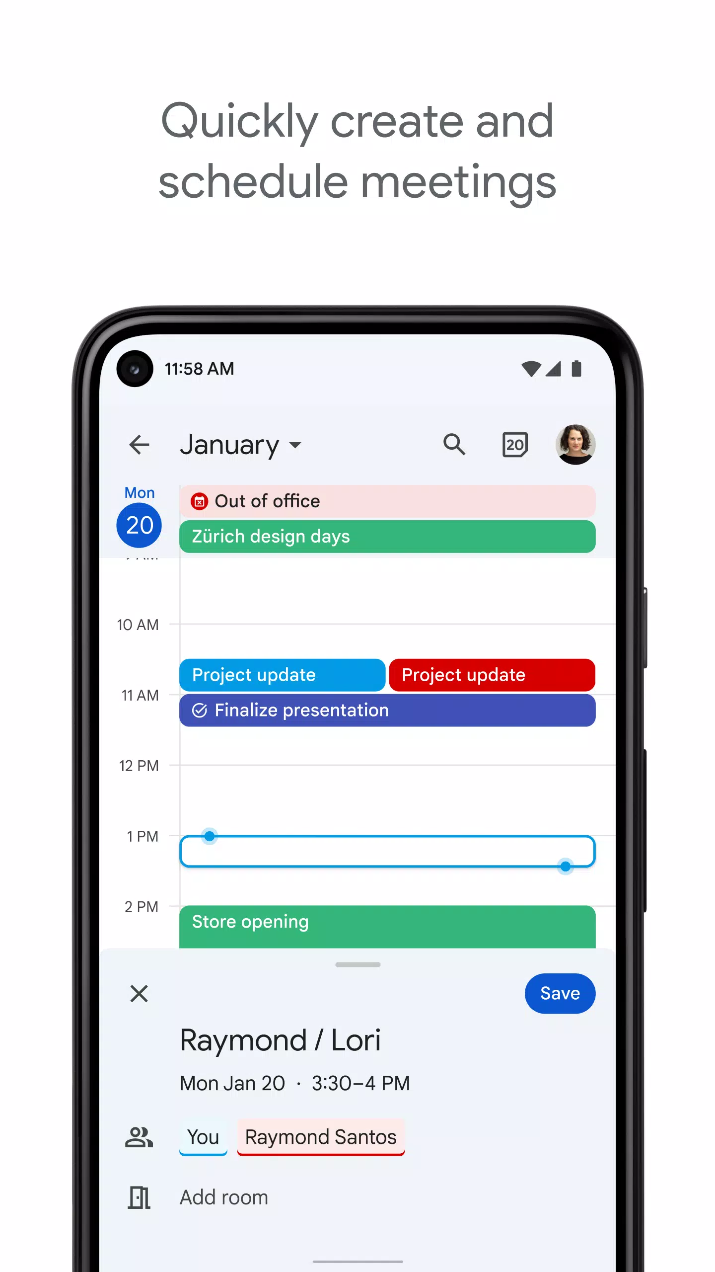 Google Calendar ဖန်သားပြင်ဓာတ်ပုံ 1