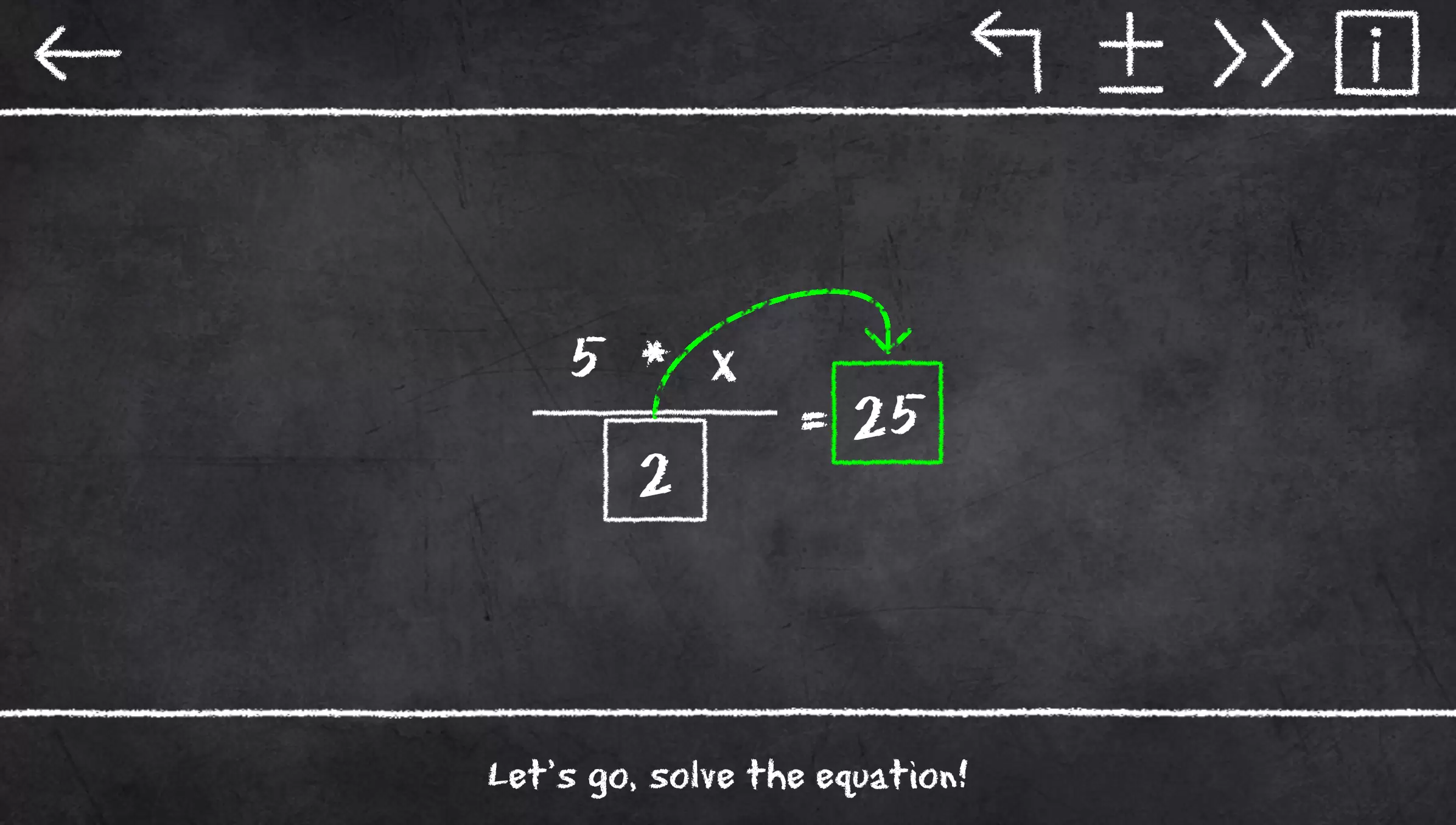 x=1: Learn to solve equations Captura de tela 3