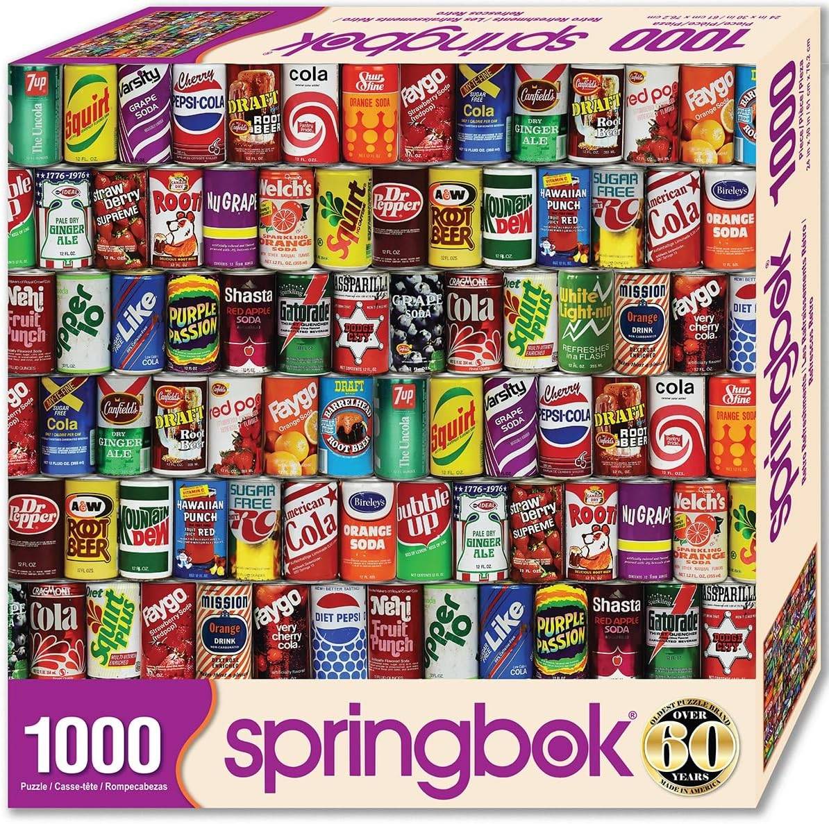 Springbok - Retro Refreshments - 1000 Piece Jigsaw Puzzle