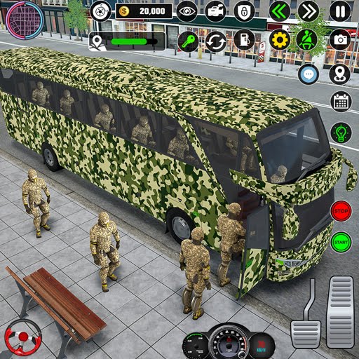 Army Bus Transporter Coach Fun