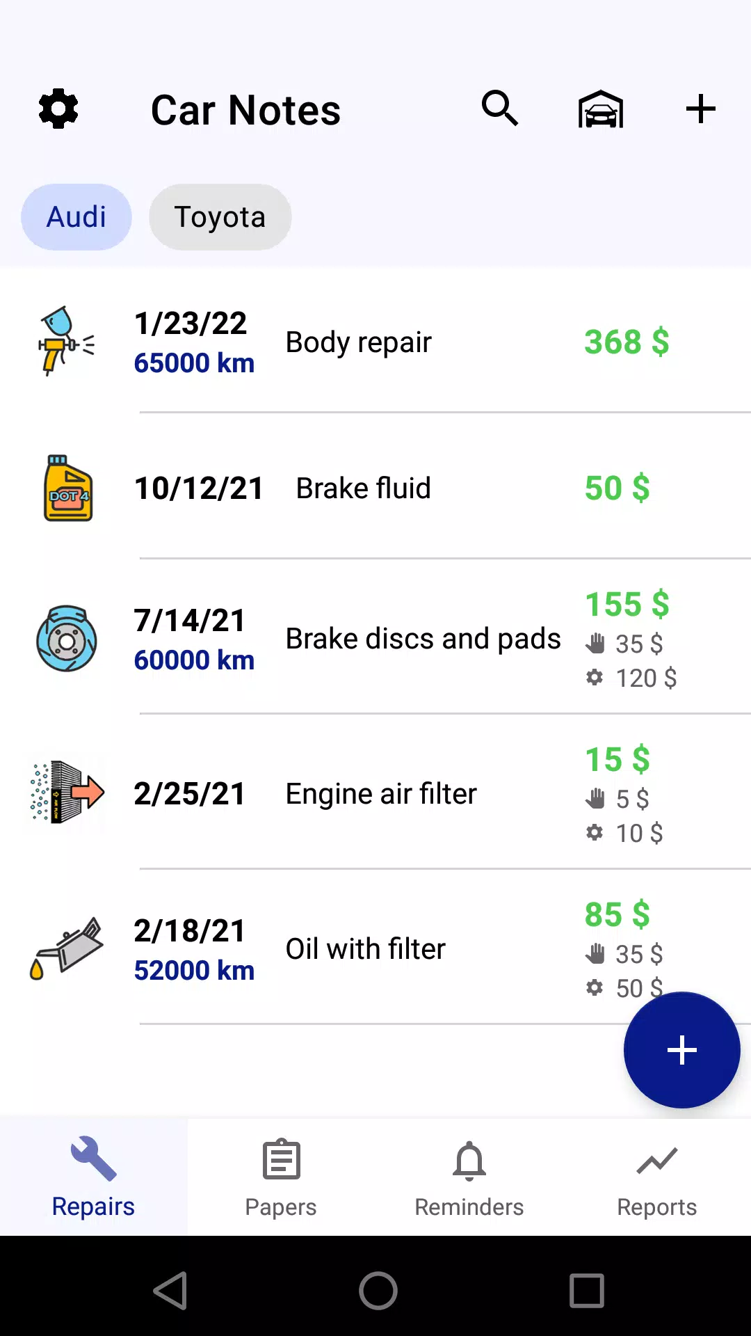 Car service tracker Captura de tela 0