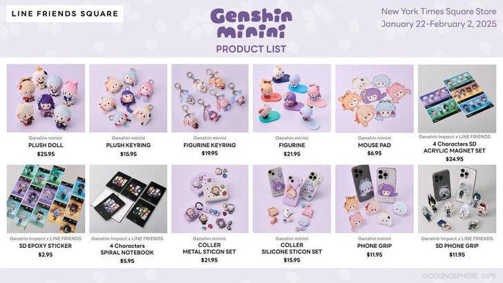 Genshin Minini Pop-Up Store que viene a Nueva York