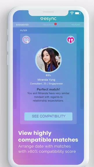 Schermata Esync - Singles Dating App 3