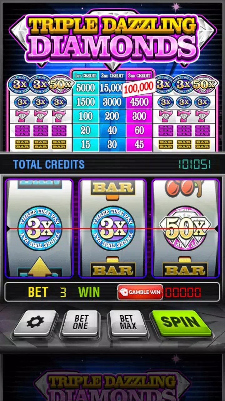 Triple Dazzling Diamonds Slots Screenshot 0