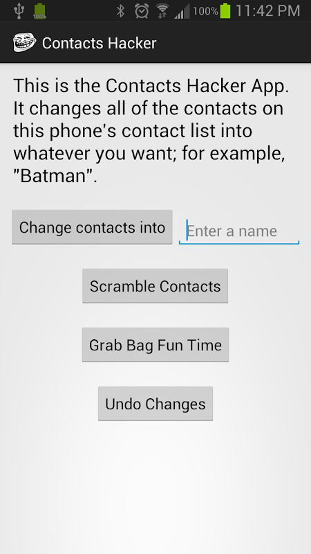 Contacts Hacker - Prank App Screenshot 1