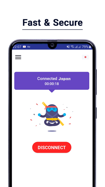 Ninja VPN – Faster, Safer Internet ဖန်သားပြင်ဓာတ်ပုံ 2