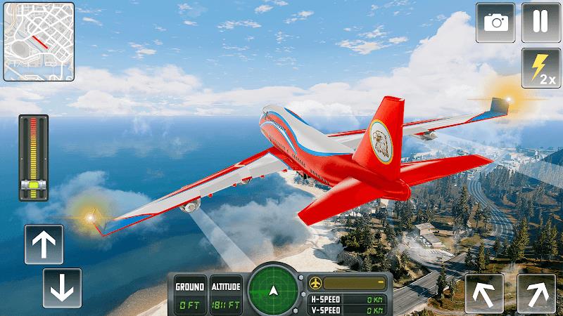 Flying Airplane Pilot Games 螢幕截圖 1