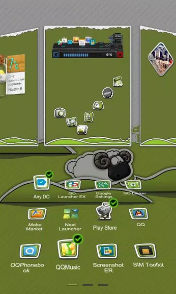 Next Launcher Theme P.Sheep Screenshot 3