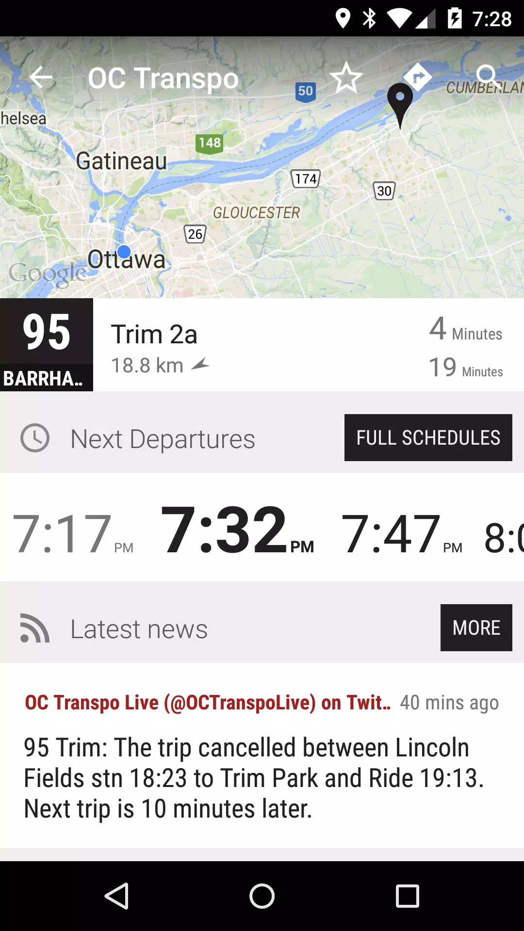 Ottawa OC Transpo Bus - MonTr… 螢幕截圖 1